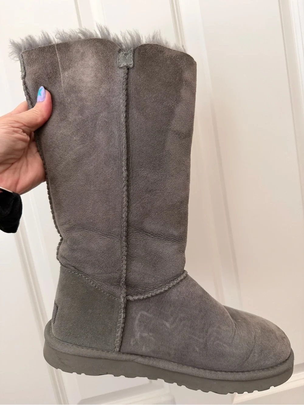 UGG Chestnut W Bailey Button Triplet Tall Boots
